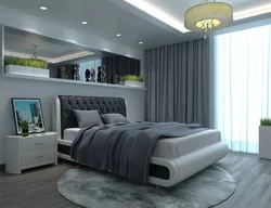 What is the interior of the bedroom in the house
