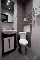 Bathroom in a one-room apartment photo