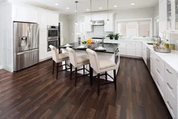 Kitchen design with wood floors