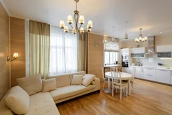 Kitchen living room with 3 windows design