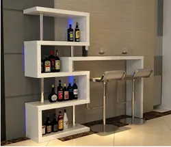 Design of a separate bar counter for the kitchen