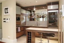 Дизайн отдельные барной стойки для кухни