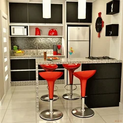 Design of a separate bar counter for the kitchen