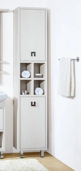 Floor-Standing Linen Closet In The Bathroom Photo