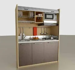 Kitchen interior with one small window