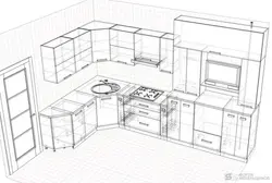 Small kitchen interior design with boiler