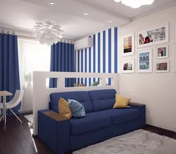 Спальня С Синим Диваном Дизайн