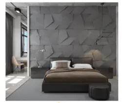 Tiles on the wall in the bedroom interior