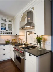 Kitchen design above the stove without a hood