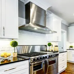 Kitchen design above the stove without a hood