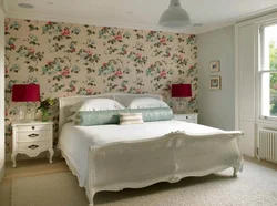 Non-woven wallpaper for the bedroom photo design