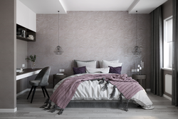 Non-woven wallpaper for the bedroom photo design