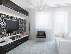Modern black and white living room design
