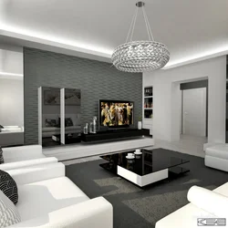 Modern Black And White Living Room Design