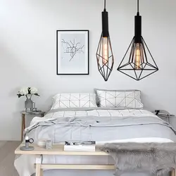 Loft style chandeliers for the bedroom photo