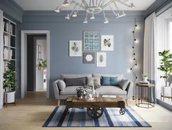Gray Blue Living Room Walls Photo