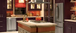 Terracotta kitchen design photo