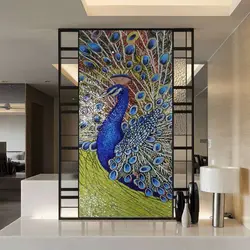 Мозаика на стене в гостиной фото