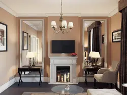 Large mirror in the living room design