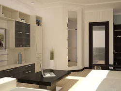 Living Room Interior With Dressing Room