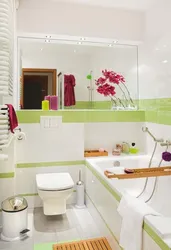 Design and interior with flowers in the bathroom