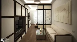 Дизайн гостиной спальни 19 кв