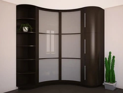 Corner wardrobe for living room design