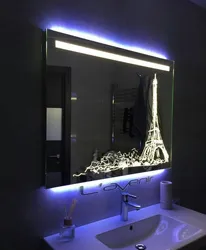 Bathroom Mirror With Lighting In The Bathroom Interior