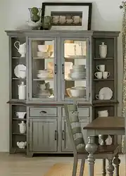 Дизайн кухни шкаф для посуд