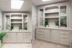 Дизайн кухни шкаф для посуд