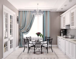 Design gray kitchen what kind of curtains