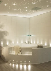 Ванна бөлмесінің дизайны ваннаға арналған шам