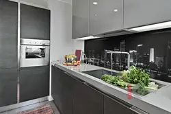 Gray Apron For Kitchen Interior
