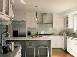 Gray Apron For Kitchen Interior