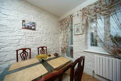 Wallpaper for the kitchen with decorative stone photo