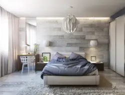 Loft bedroom design in light colors
