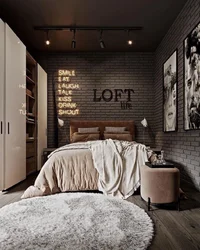 Маленькая спальня Лофт фота