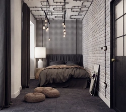 Small loft bedroom photo