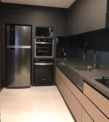 Kitchen design with built-in appliances