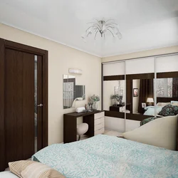 Bedroom design in Khrushchev 2-room apartment