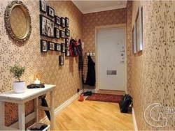 Wallpaper in the hallway in a modern style 2023 photo design