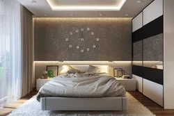Bedroom interior 14 sq m in modern style