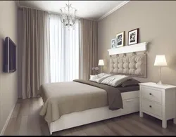 Bedroom interior 14 sq m in modern style