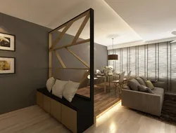 Bedroom Design Divided Into Zones