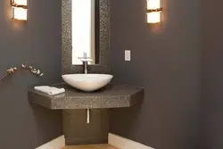 Künc lavabo ilə vanna otağı dizaynı