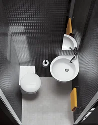 Bathroom design with corner sink