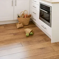 Interior wood tiles for the kitchen photo