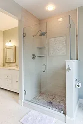 Ванная комната с перегородкой для душа фото
