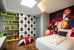 Bedroom interior for teenager wallpaper