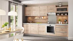 Kitchen Design With Wooden Facades Photo